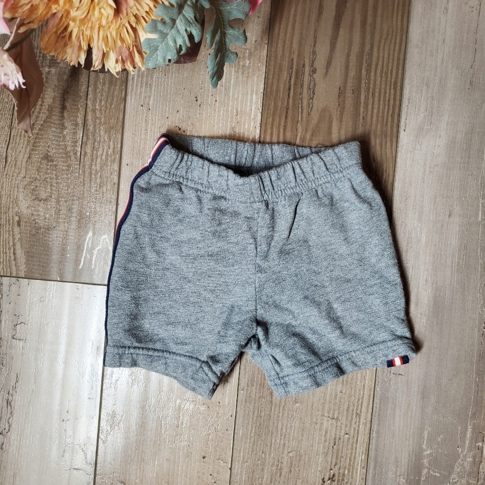 Carter's Gray 100% Cotton Pull-On Casual Sweat Shorts Size 12m Baby Boy EUC